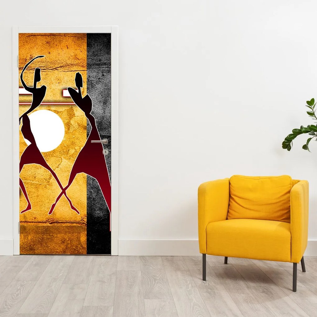 Fototapeta na dvere - Staroveká maľba (95x205cm)