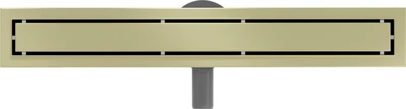 Mexen Flat 360° M13 sprchový žľab 2v1, 60 cm, zlatá matná, 1A10060-40