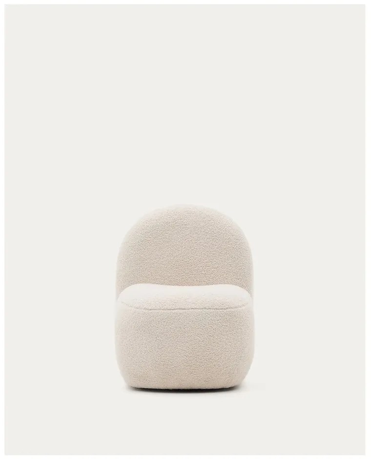 Biele detské kresielko z textílie buklé Bucky – Kave Home