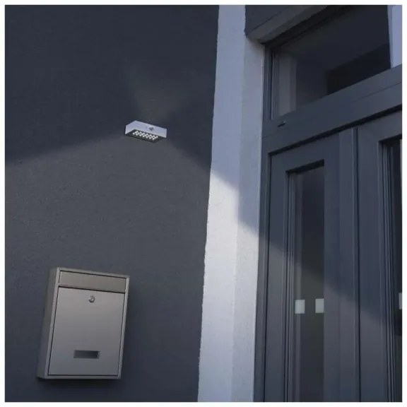 LED Solárny reflektor so senzorom pohybu LED/3,7V 1200mAh 4000K IP65 biela