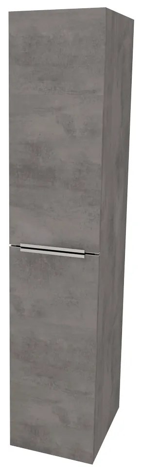 Mereo, Mereo Mailo, kúpeľňová skrinka vysoká 170 cm, chróm madlo, Multidecor, Betón tmavosivý, MER-CN594LPBET2