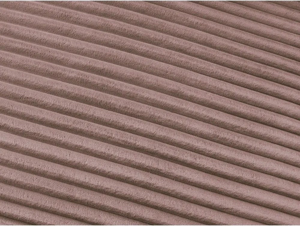 Ružová menčestrová pohovka na každodenné spanie/rozkladacia 220 cm Hugo – Bobochic Paris