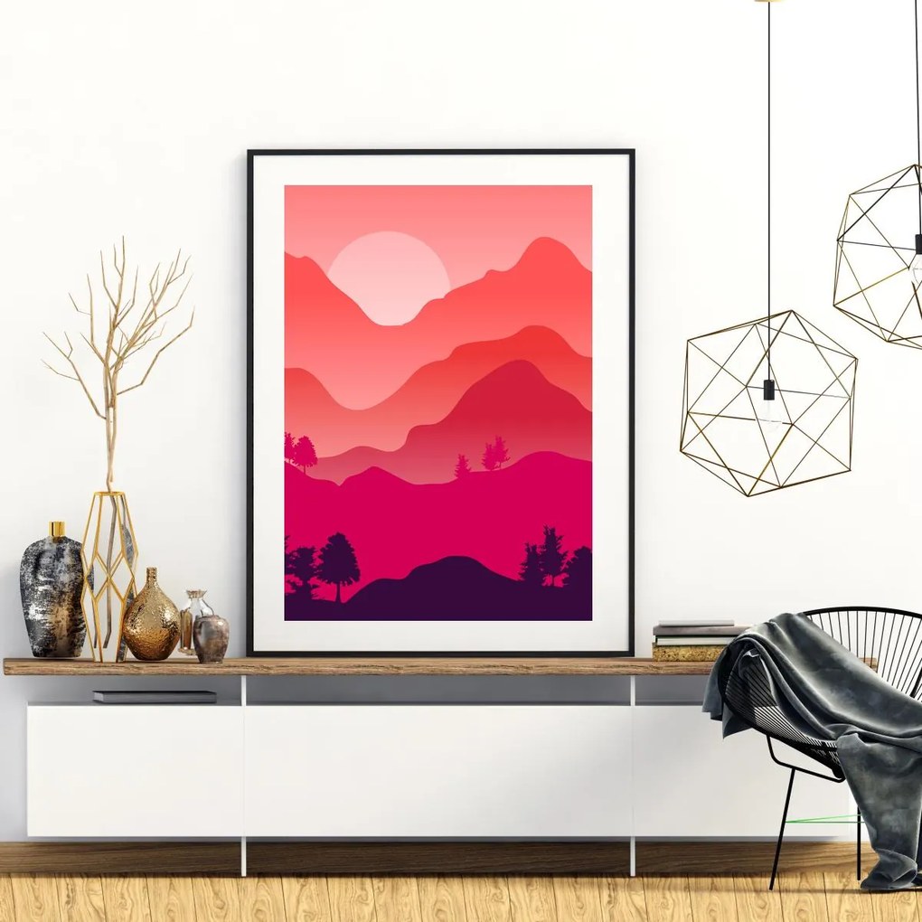 Plagát - Horská krajina (A4)