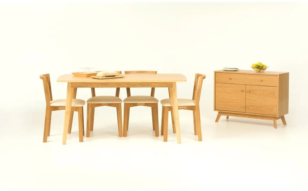 Nízka komoda v dekore duba v prírodnej farbe 100x75 cm Kensal – Woodman