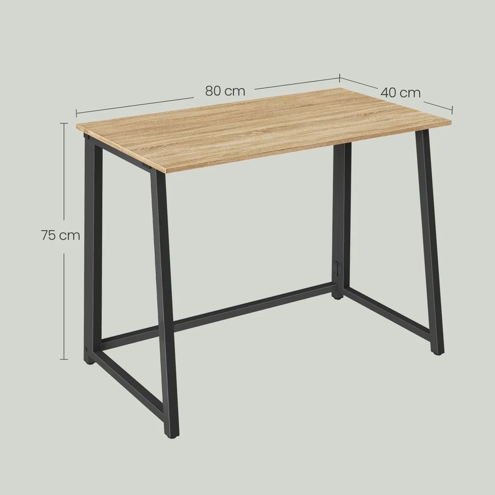 Set do pracovne ZARIMO stôl 80x40 cm dub sonoma + kreslo AVOLA VELVET čierne