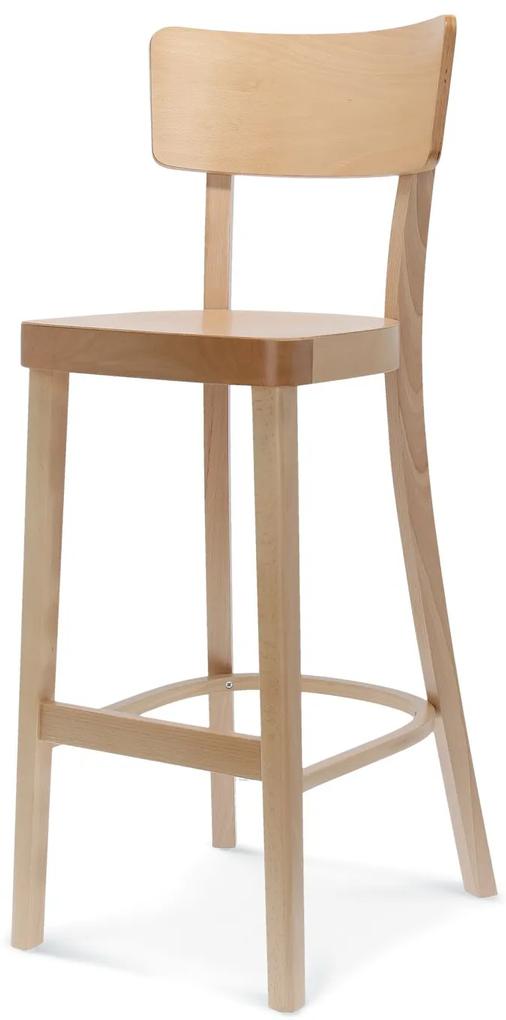 FAMEG Solid - BST-9449 - barová stolička Farba dreva: dub premium, Čalúnenie: koža L1