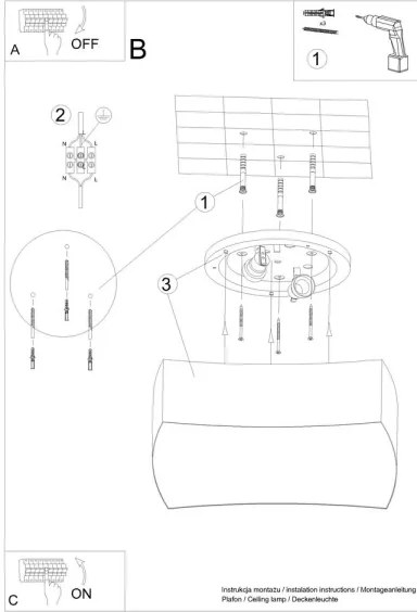 Sollux SL.1054 - Stropné svietidlo SQUARE 2xE27/60W/230V biela