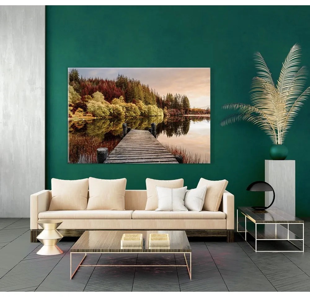 Sklenený obraz Styler Autumn Path, 80 x 120 cm