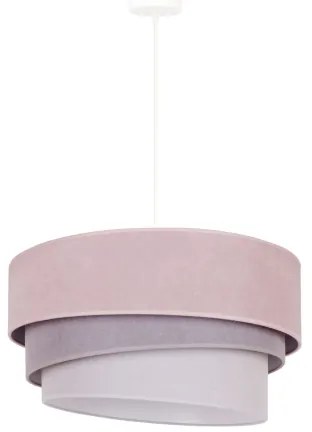 Duolla - Luster na lanku TRIO 1xE27/15W/230V pr. 45 cm ružová/šedá/biela