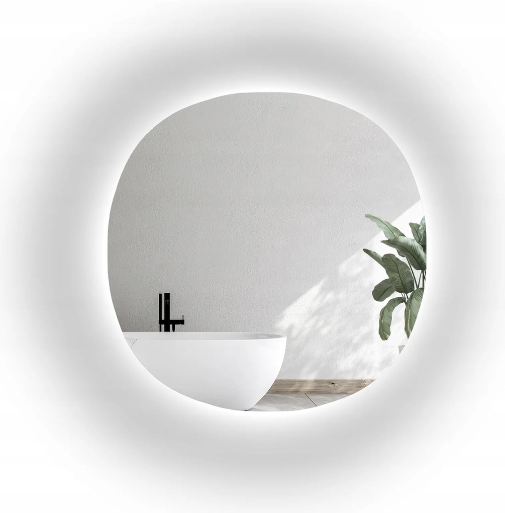 Nepravidelne zaoblené zrkadlo Laos s Led podsvietením 180x180