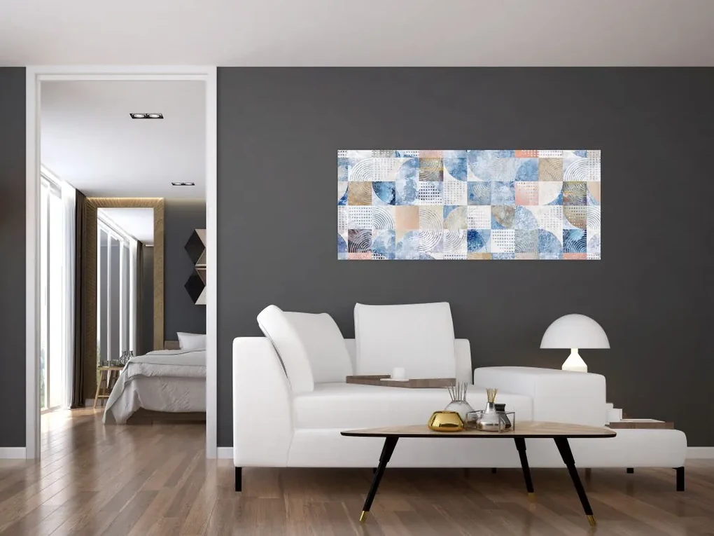 Obraz - Geometrické tvary na stene (120x50 cm)