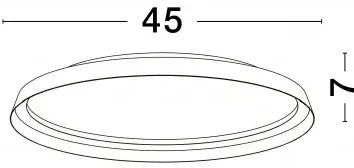 LED stmievateľné biele moderné stropné svietidlo Ormi 45