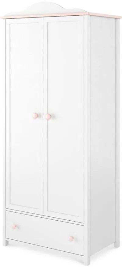 Skriňa 2D Luna LN-12 biely/ružové