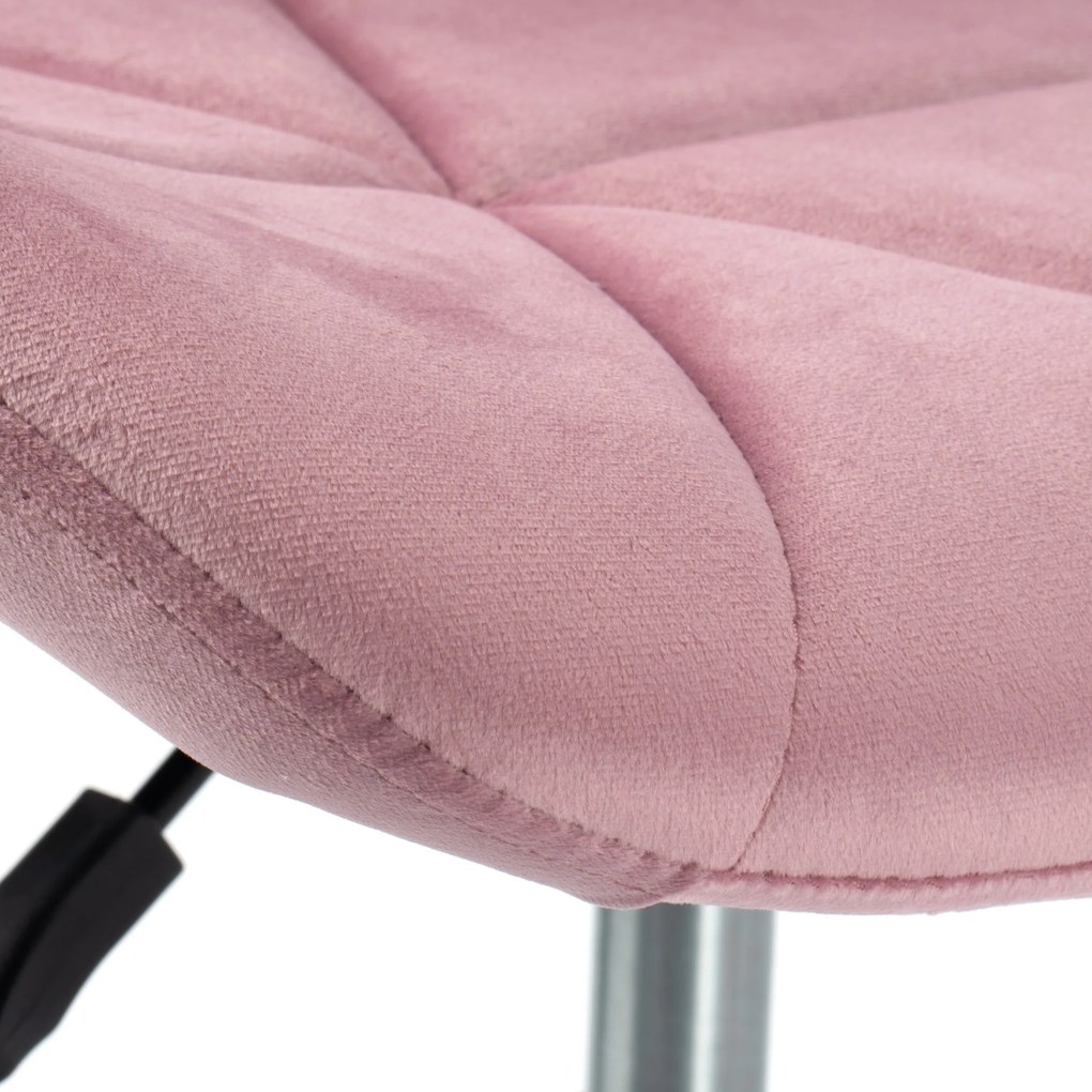 Otočná kancelářská židle Spiner Velvet růžová