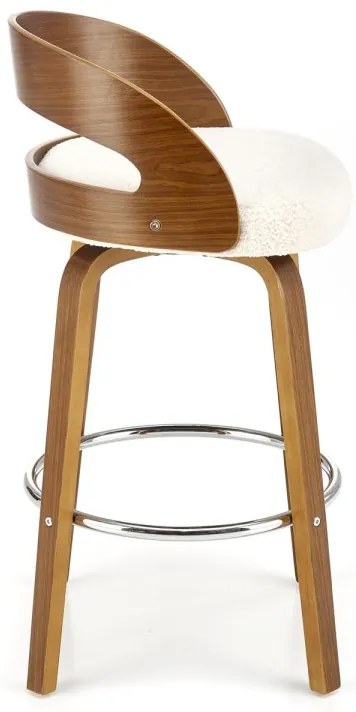 Barová stolička H110 boucle béžová/orech
