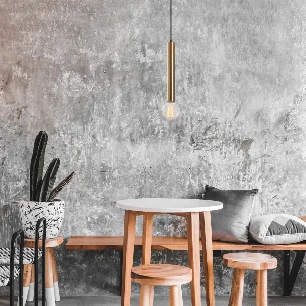 Závesný luster na lanku TEMPO 1xE27/40W/230V zlatý