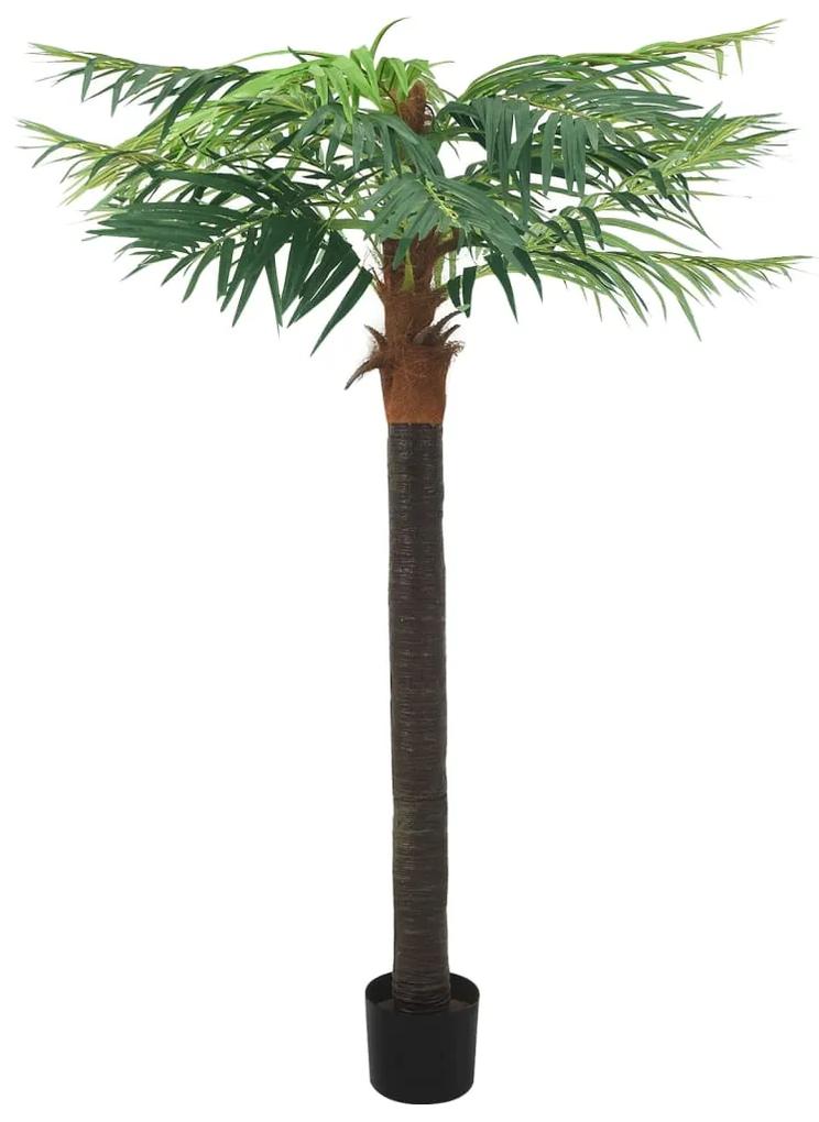 vidaXL Umelá palma Phoenix s kvetináčom 215 cm zelená