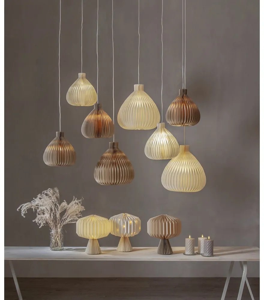 Krémovobiele tienidlo ø 38 cm Honeycomb – Star Trading