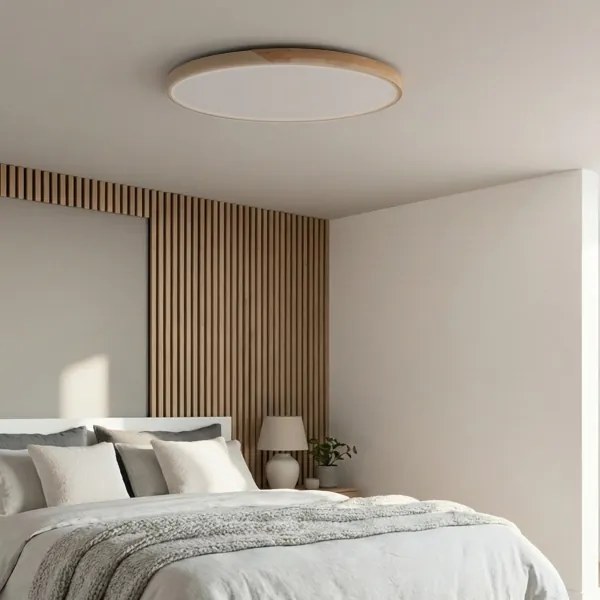 BRILAGI - LED Stmievateľné svietidlo PILANA LED/72W/230V dub/béžová pr. 80 cm + diaľkový ovládač