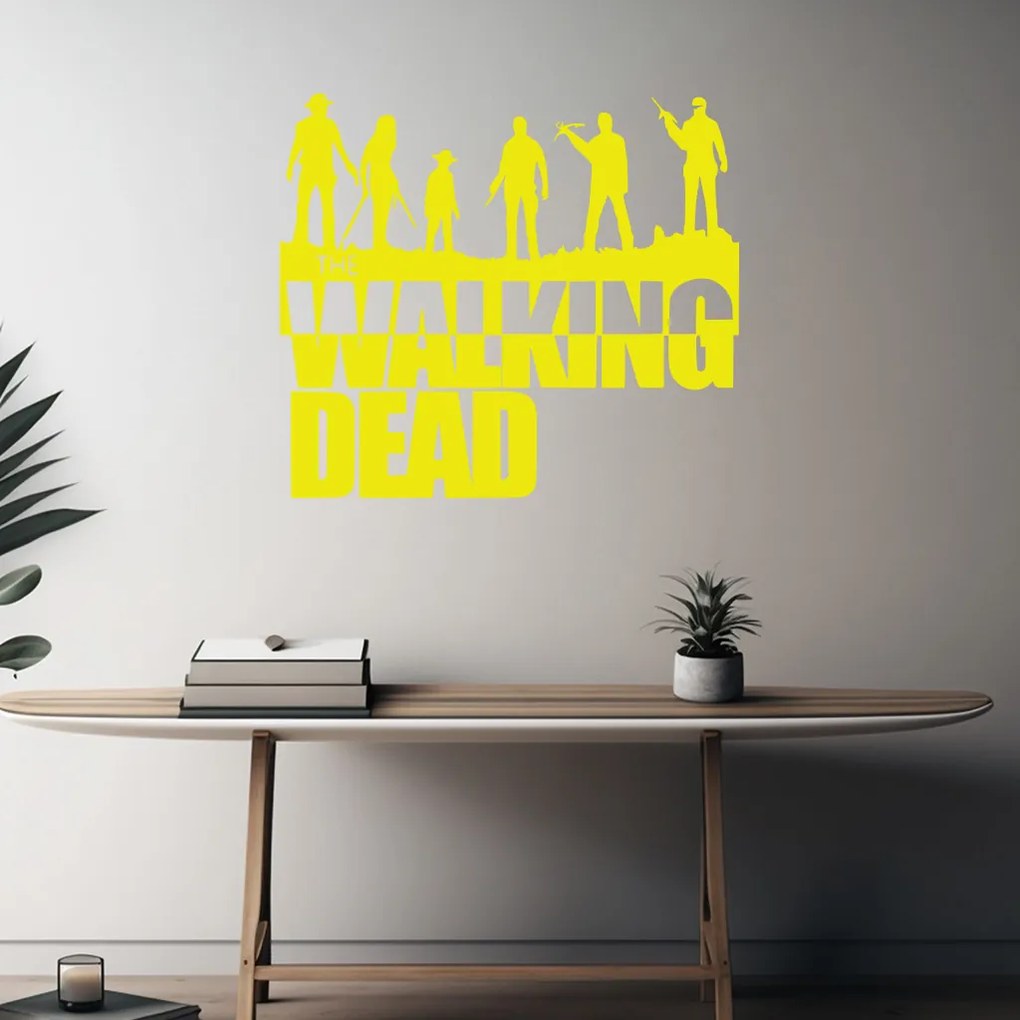 Veselá Stena Samolepka The Walking Dead Farba: šedá, Veľkosť: 100 x 88 cm