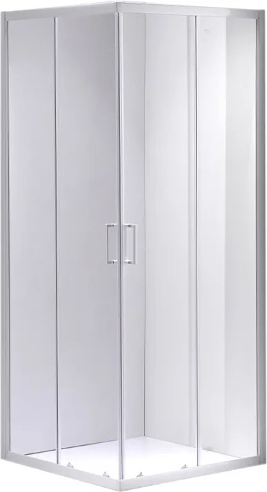 BPS-koupelny Štvorcový sprchový kút HYD-SK93B 90x90 biela/transparent + vanička HYD-SSV-SXL02B biela