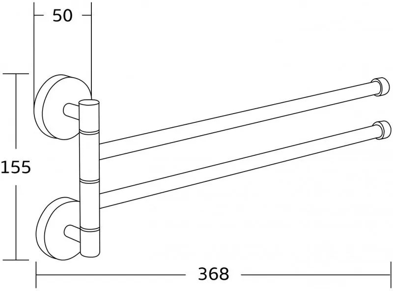 Mexen príslušenstvo, držiak na uteráky, otočný, chróm, 7039242-00