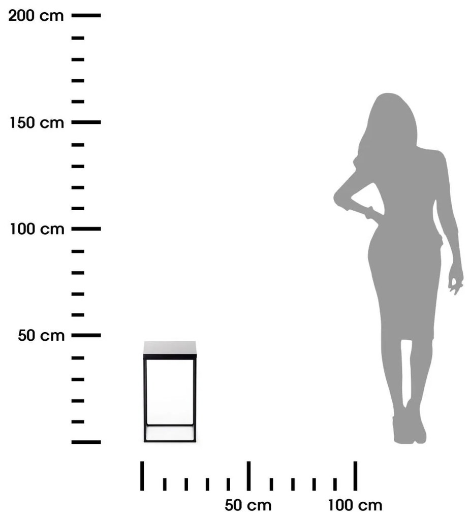 Květinový stojan CHARR I 40 cm černý