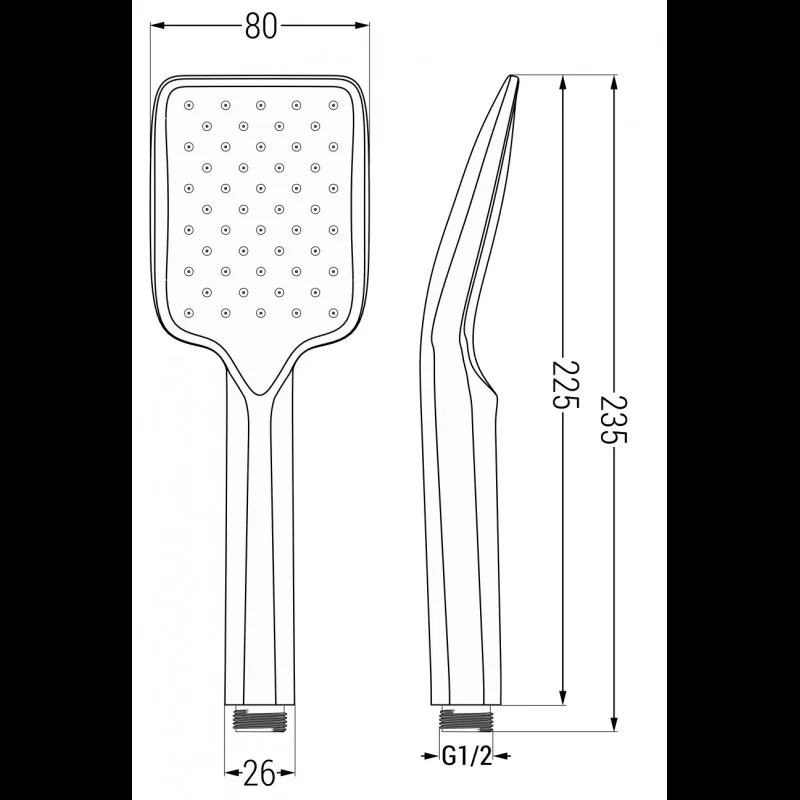 Mexen Uno, podomietkový sprchový set DR62, chrómová, 71435DR62-00