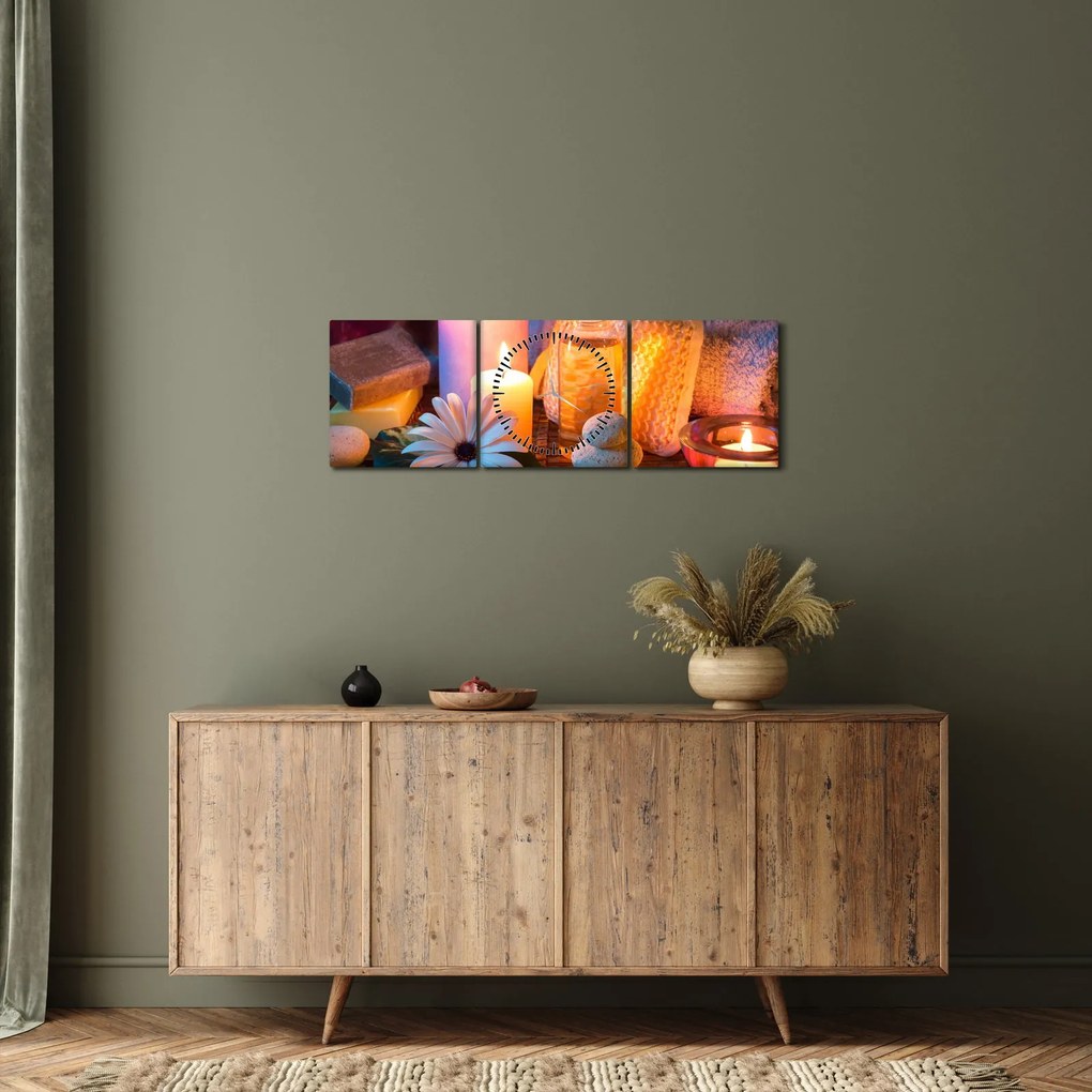Obraz - Chvíľka odpočinku (s hodinami) (90x30 cm)