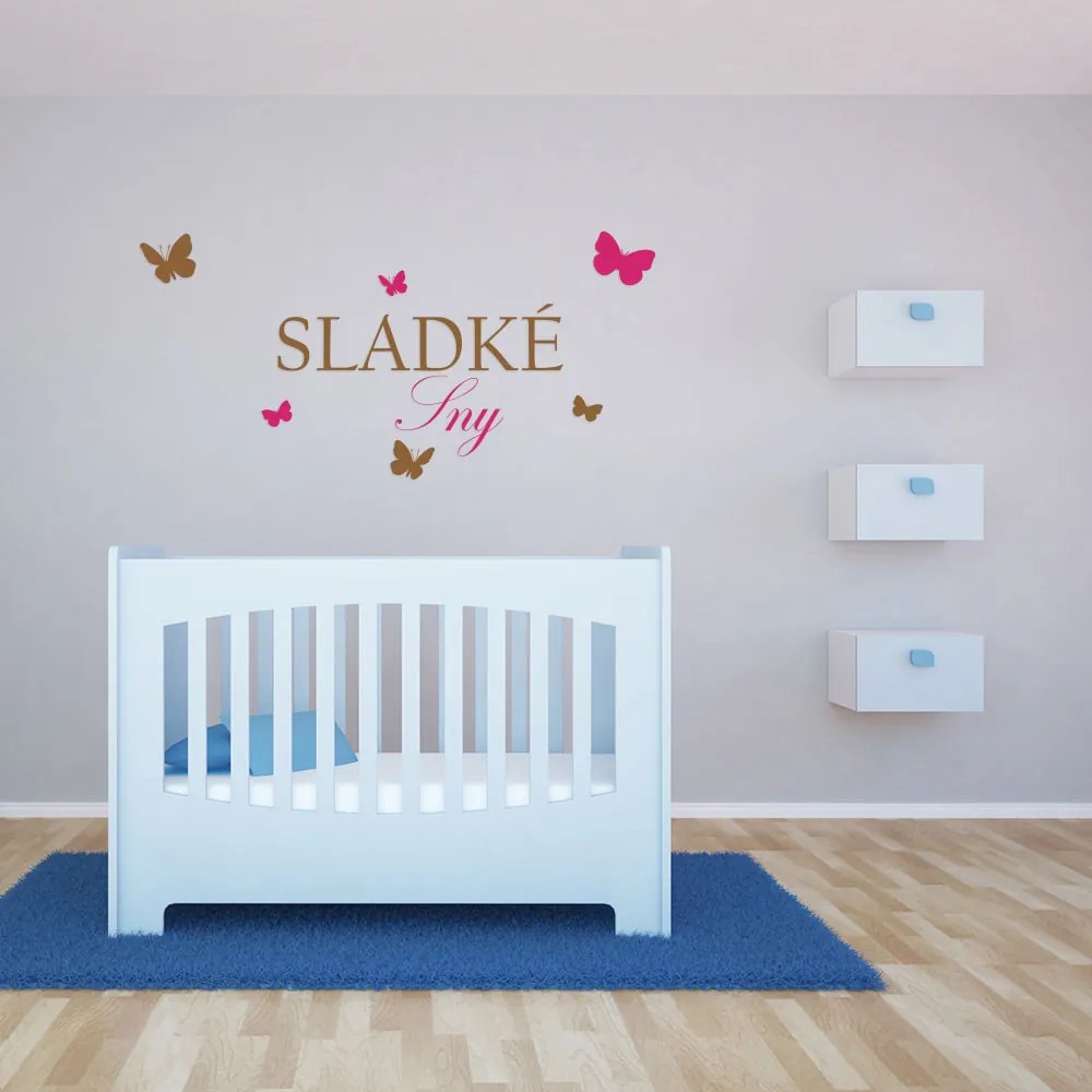 GLIX Sladké sny - samolepka na stenu Čierna a červená 120 x 60 cm