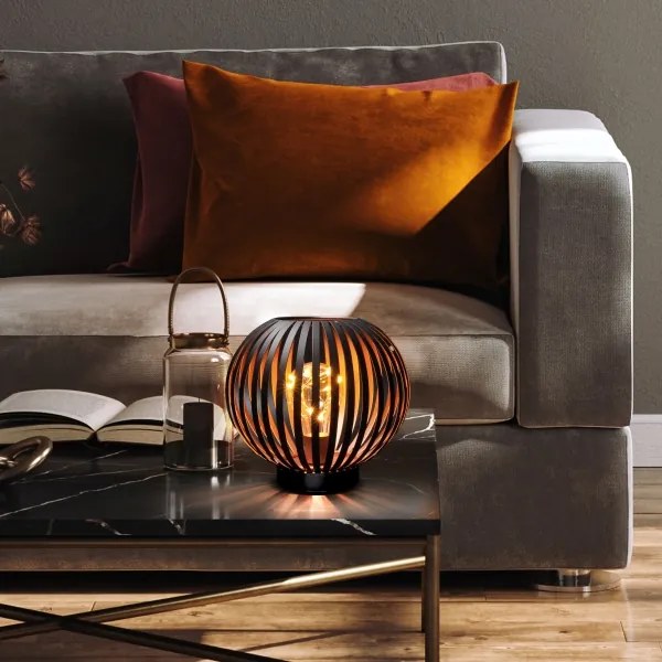 Solight WO3102 - LED Dekoračná stolná lampa LED/3xAA čierna/meď