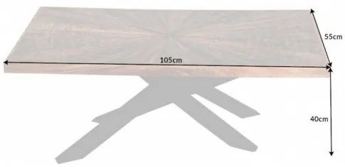 Konferenčný stôl 40526 Wood art 105x55cm Drevo Mango  - Komfort-nábytok