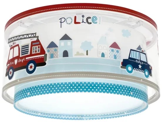 Dalber 60616 - Detské stropné svietidlo POLICE 2xE27/60W/230V