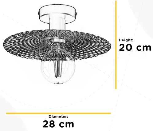 ONLI - Stropné svietidlo GOLDEN 1xE27/22W/230V pr. 28 cm zlatá/čierna