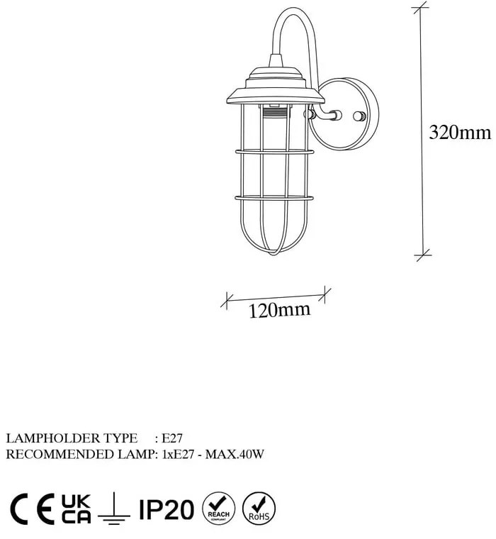 Nástenné svietidlo v čiernej a zlatej farbe ø 10 cm Mahoni – Opviq lights