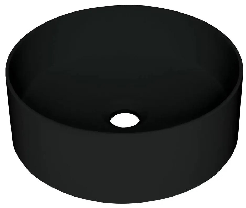 Deante CQS_NU4S - Umývadlo na dosku SILIA pr. 36 cm granit/čierna