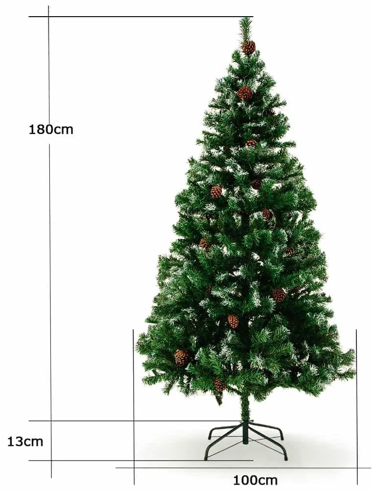 InternetovaZahrada Umelý vianočný stromček 180 cm so snehom