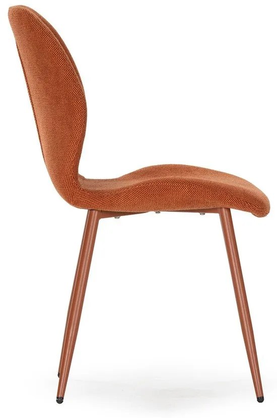 Terakotové čalúnené jedálenské stoličky v súprave 4 ks Ansu – Marckeric