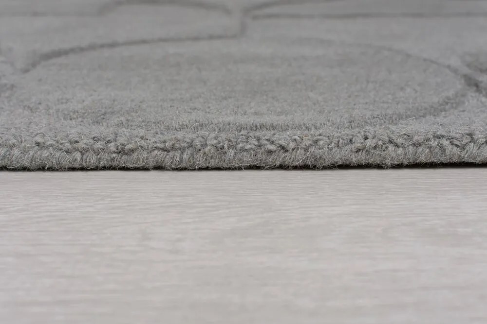 Flair Rugs, Kusový koberec Moderno Gigi Grey kruh, 160x160 (priemer) kruh, šedá, obývacia izba