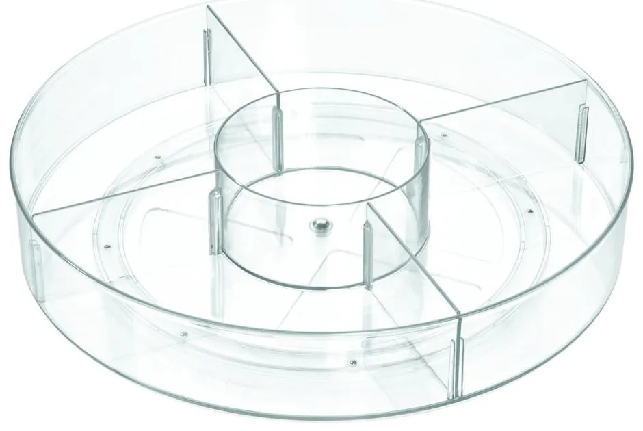 Okrúhly transparentný úložný box iDesign The Home Edit, ⌀ 45,7 cm