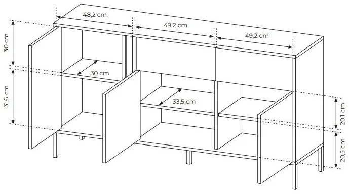 Komoda Danton 3D2S (béžová). Vlastná spoľahlivá doprava až k Vám domov. 1071342