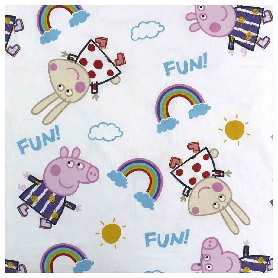 Bavlnené detské obliečky so svietiacim efektom na jednolôžko 140x200 cm Peppa Pig – Jerry Fabrics