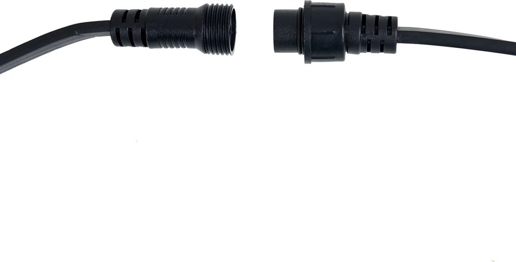 Prepojiteľné čierne reťazové svetlá so zástrčkou 10 m 20 svetiel IP44 - Lubber