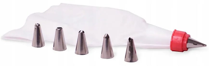 Zdobenie vrecúšok na tortu so 6 hrotmi