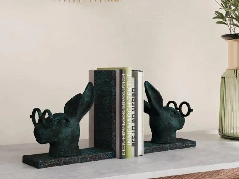 Smart Rabbit zarážka na knihy dvojdielna sivá
