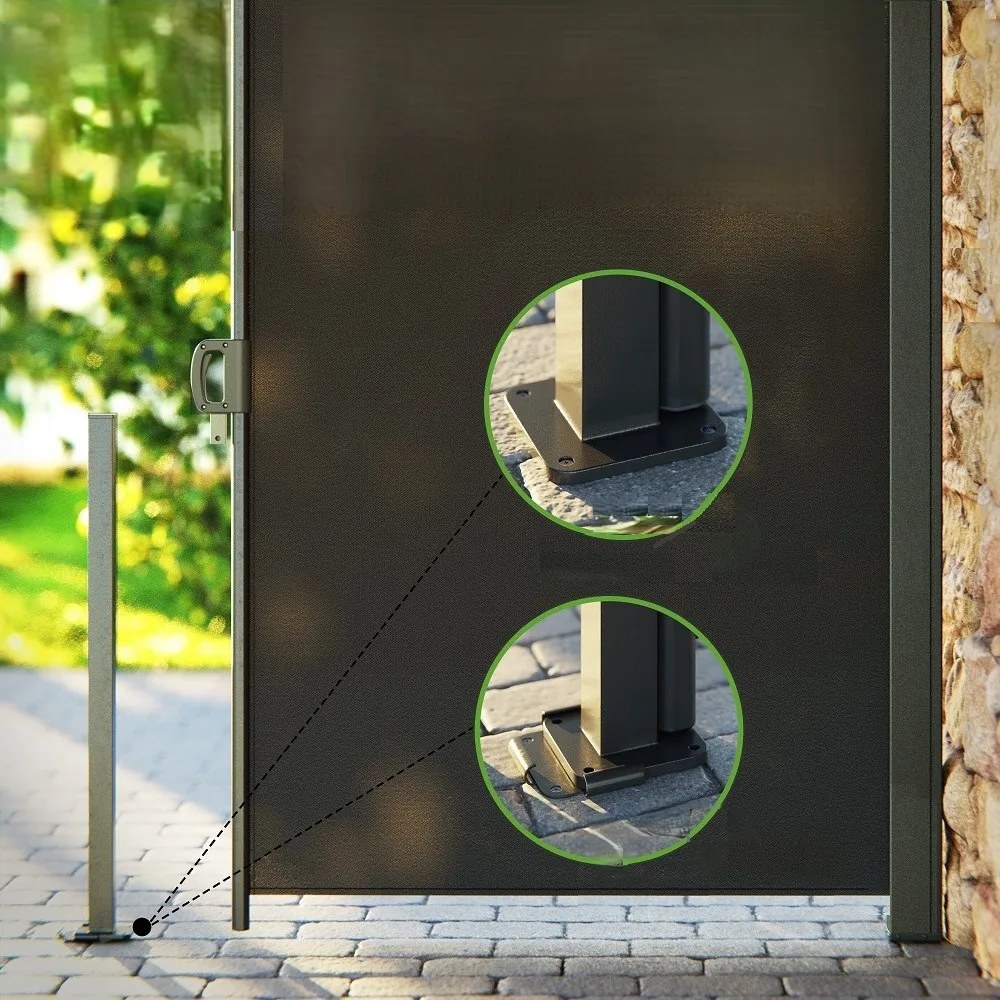 Bočná markíza NOSARA na terasu, 180x300cm antracitová Casaria