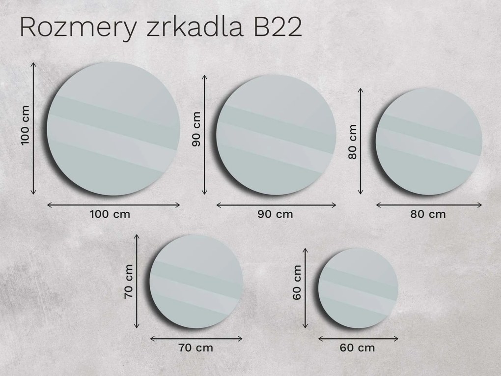 Zrkadlo s rámom B22 60×60