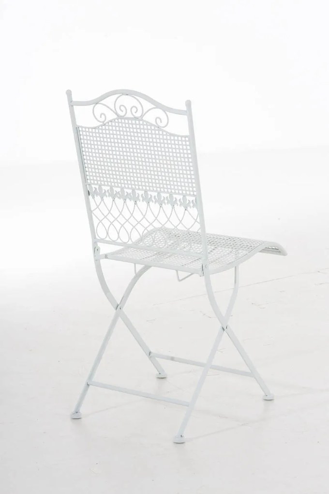 Kovová skladacia stolička Kiran - Biela