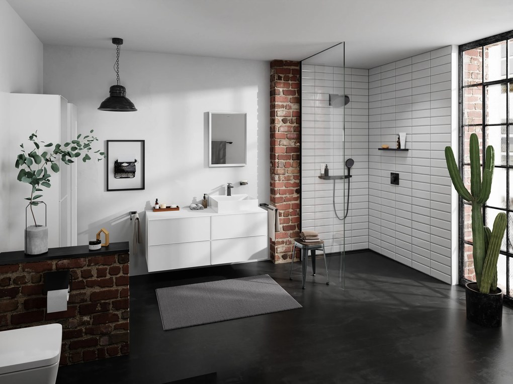 Hansgrohe Rainfinity, polička 500, čierna matná, HAN-26844670