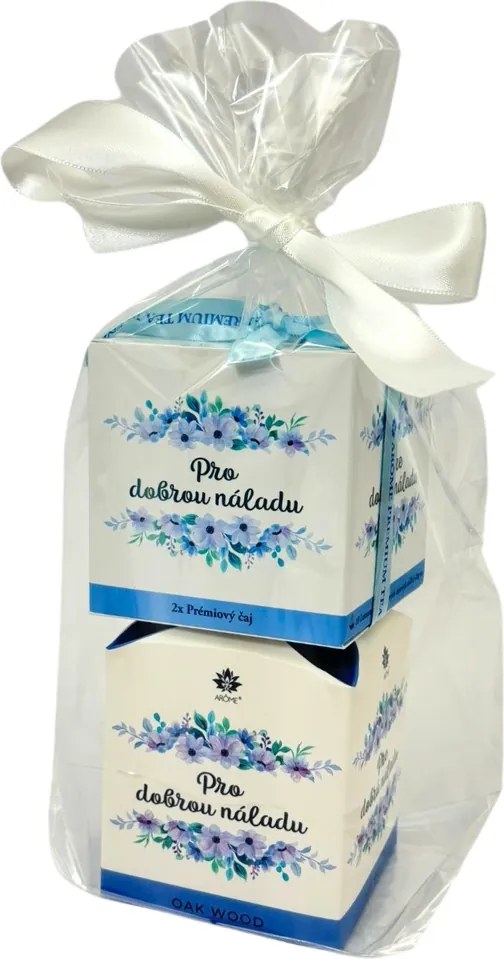 ARÔME HOME ELEMENTS Darčeková súprava - čaj a sviečka Pre dobrú náladu